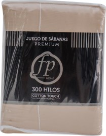 Juego De Sabanas Premium Queen Size Beige 