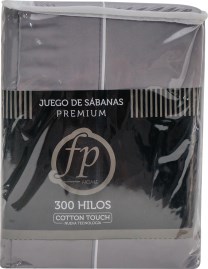 Juego De Sabanas Premium 1 1/2 Plaza Gris 