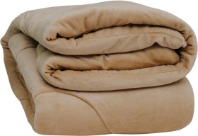 Aco Corderito Liso Queen Size Beige