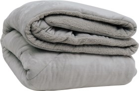 Aco Corderito Liso King Size Gris