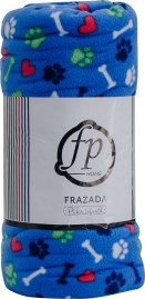Frazada Polar 1 1/2 Plaza Huesos Azul
