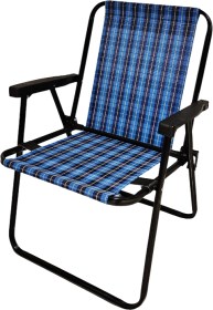 Reposera Lh104 1Pos Caño Ng Tela AzNg