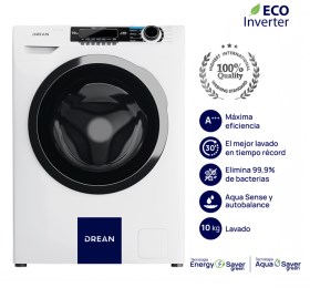 Lavarropas Automatico Lfdr1012sb 10Kg Inv Bl. 