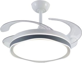 VENTILADOR DE TECHO RETR. EVA-42-W LED BL CONQUEROR