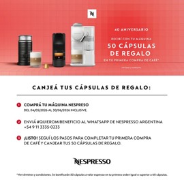 Cafetera Essenza Mini Ro D30-Ar-Re- Nespresso - Nespresso Cafeteras -  Megatone