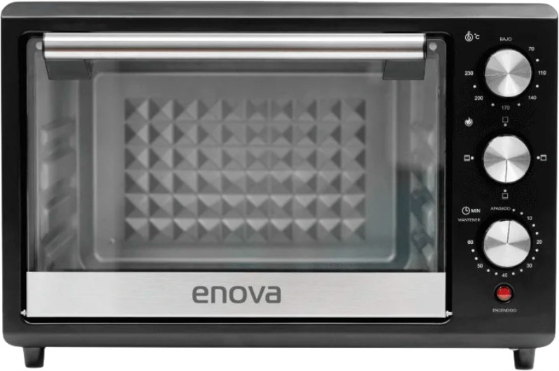 Horno Eléctrico Grill HE2510 17 Litros 1500 W Negro ENOVA - ENOVA HORNOS  ELECTRICOS - Megatone