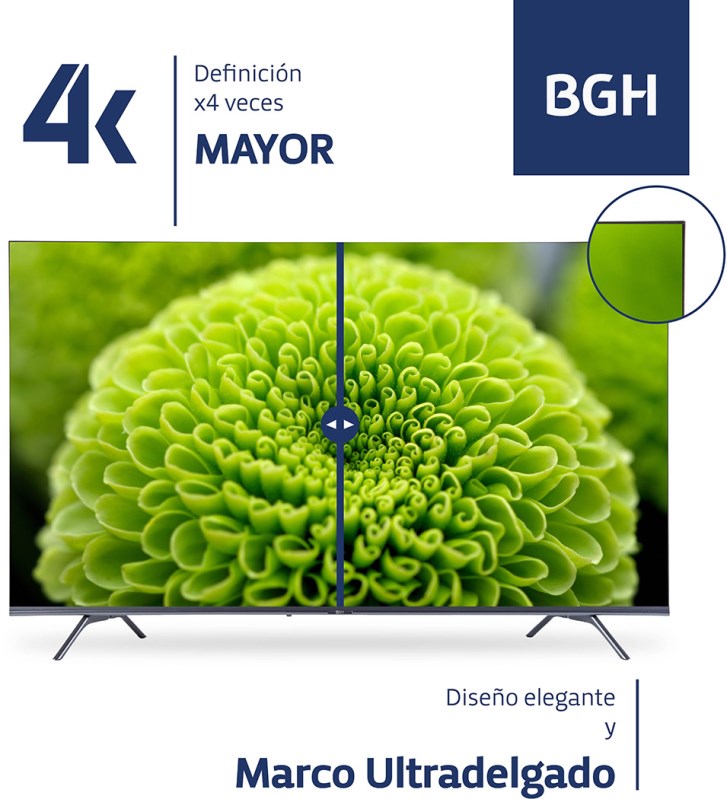 Televisor Smart de 55 con definición UHD