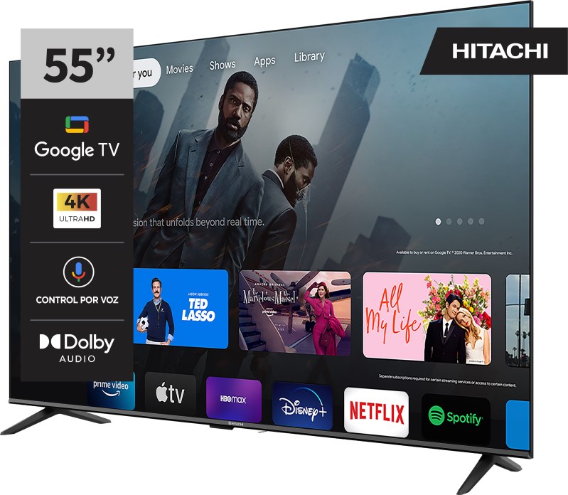 Smart Tv 55 Pulgadas 4K Ultra HD HITACHI CDH-LE554KSMART26 - HITACHI TV LED  51 A 59P SMART - Megatone