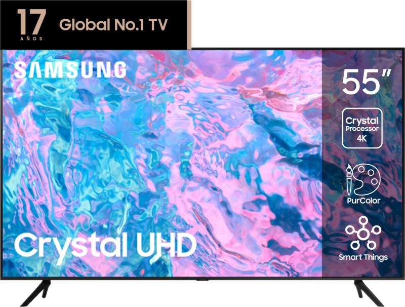 Smart Tv SAMSUNG 55 Pulgadas 4K Ultra HD 55CU7000 - SAMSUNG TV LED 51 A 59P  SMART - Megatone