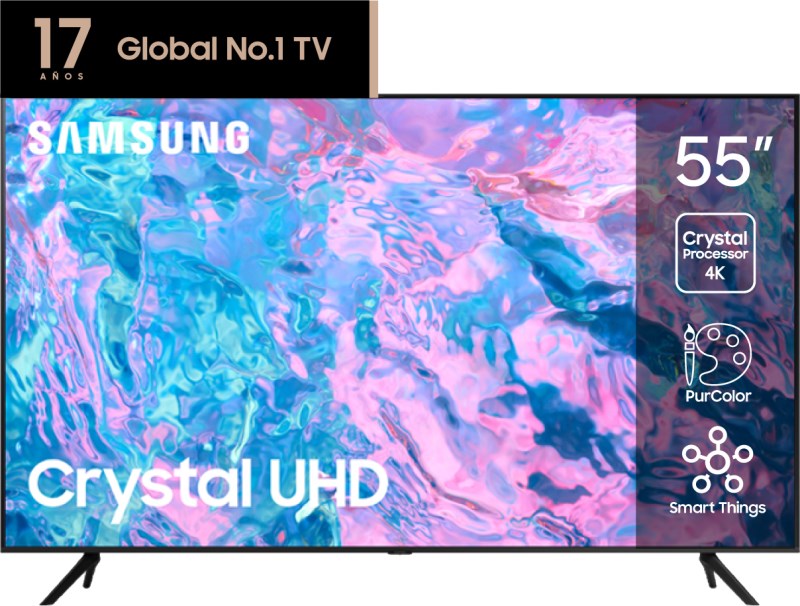 Smart Tv SAMSUNG 55 Pulgadas 4K Ultra HD 55CU7000 - SAMSUNG TV LED