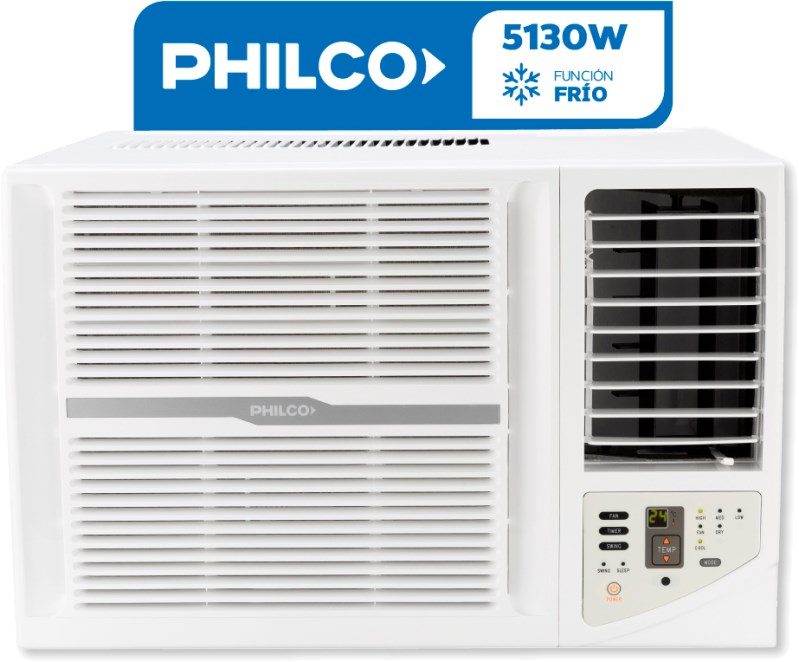 Aire Acondicionado Ventana Frío Solo 5000 W PHW50CA3AN PHILCO - PHILCO AA  PARED FRIO SOLO - Megatone