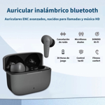 Auriculares In-ear Gamer Inalámbrico Carrello T8 Pro - Negro