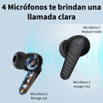 Auriculares In-ear Gamer Inalámbrico Carrello T8 Pro - Negro