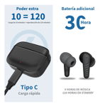 Auriculares In-ear Gamer Inalámbrico Carrello T8 Pro - Negro
