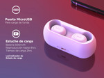 Kit x 2 Auriculares Bluetooth QCY T1C Manos Libres Inalámbrico IPX5 Blanco