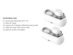 Kit x 2 Auriculares Bluetooth QCY T1C Manos Libres Inalámbrico IPX5 Blanco