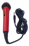 Microfono Karaoke Panacom MC9603 Cable de 3Mts Multiuso 6.3mm Rojo
