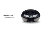 Radiograbador Philco CD Mp3 Usb Auxiliar Bluetooth 300w Negro 