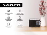 Radio Portatil Winco AM/FM W1231 Pilas y Electrica Manija 