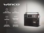 Radio Portátil Dual 4 Bandas Winco W2004 AM FM