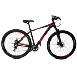 Bicicleta Mtb Overtech FORTIS R29 Aluminio Full Shimano Fr Disco Pp Negro/rojo/rojo Tamaño Cuadro L