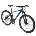 Bicicleta Mtb Overtech FORTIS R29 Aluminio Full Shimano Fr Disco Pp Negro/Azul/Azul Tamaño Cuadro M