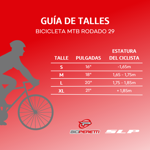 BICICLETA SLP MTB ALUMINIO 200 PRO R29 TALLE S NEGRA