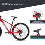 Bicicleta Overtech Peregrine Monoplato Mtb R29 Aluminio Cuadro S Rojo/Blanco