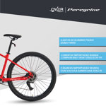 Bicicleta Overtech Peregrine Monoplato Mtb R29 Aluminio Cuadro S Rojo/Blanco