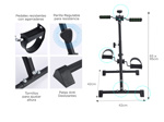 Bicicleta Fija Gadnic F-3050 Resistencia Ajustable Piernas y Brazos Rehabilitación y Cardio