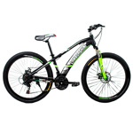 Bicicleta Mountain Bike Rodado 24 Lamborghini 21 Vel Negro Verde