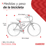 Bicicleta de Paseo Rodado 28 Randers Aluminio Vintage