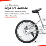 Bicicleta BMX Rodado 20  Cuadro Aluminio Cromado