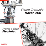 Bicicleta BMX Rodado 20  Cuadro Aluminio Cromado