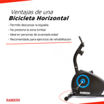 Bicicleta Fija Horizontal ARG-2534 Randers Mangetica Regulable