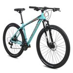 BICICLETA RODADO 29 TOPMEGA MTB SUNSHINE 21 VELOCIDADES FRENO DISCO TALLE S CELESTE/NARANJA