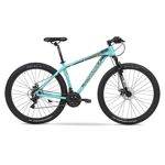 BICICLETA RODADO 29 TOPMEGA MTB SUNSHINE 21 VELOCIDADES FRENO DISCO TALLE S CELESTE/NARANJA