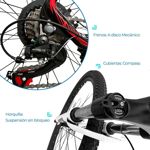 Mountain Bike MIO R29 Freno Disco Mecanico Negro/Rojo MIO-MB-R29-N