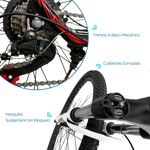 Mountain Bike MIO R29 Freno Disco Mecanico Negro/Rojo MIO-MB-R29-N