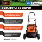 Cortadora De Cesped Electrica Black Decker 1600w Gr3850