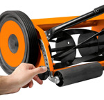 Podadora Manual Pasto Truper De 15  Doble Traccion Naranja
