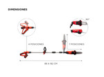 Podadora y Cortacerco de Altura Inalámbrica Einhell  GE-HC 18 Li 18v