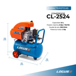 Compresor Aire Logus 2,5hp!! 24 Litros  Portatil+aceite Comp
