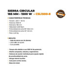 Sierra Circular Lüsqtoff Csl1500-8 185mm 1500w 220v 50hz