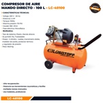 Compresor De Aire 4hp 100 litros Motor Lusqtoff Lc40100