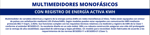 Multimedidor Monofásico con Registro de kWh Baw MM1D5-45