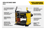 Cepilladora De Banco Stanley Stp18 1800w 220v Amarilla