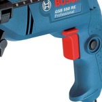 Taladro percutor eléctrico de 13mm Bosch Professional GSB 550 RE 550W azul 220V con caja de cartón