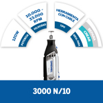Minitorno Dremel 130w Serie 3000 10 Accesorios Mini Torno