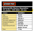 Rotomartillo 40mm 10j 1250w Dowen Pagio Magnum 9993898.1